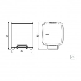 Lixeira Octos em Aço Inox com Balde Removível e Pedal 10 L - Tramontina